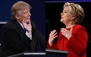 Donald Trump and Hillary Clinton at the first presidential debate © Daily Telegraph